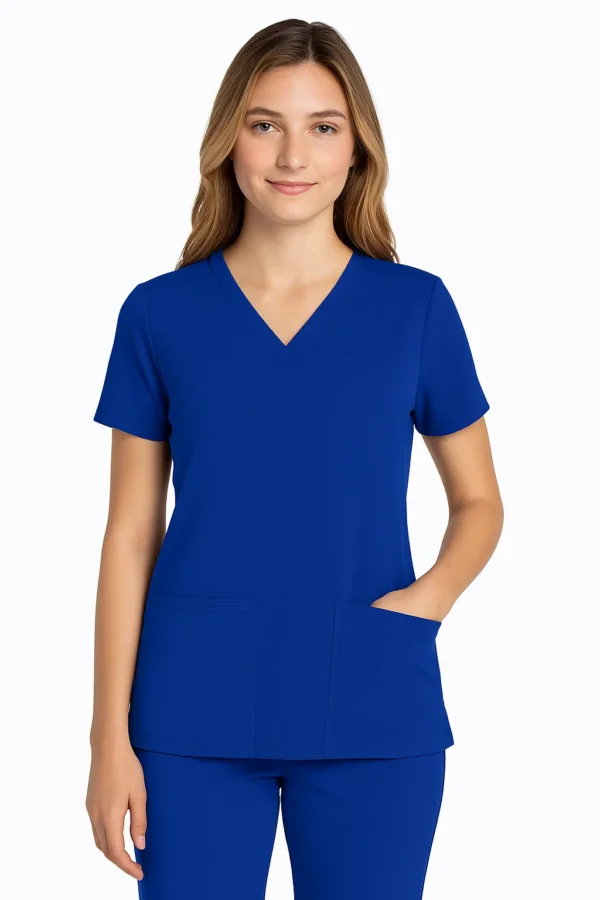 CONJUNTO ANTIFLUIDO CUELLO V AZUL REY