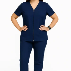 CONJUNTO ANTIFLUIDO AZUL OSCURO CON CIERRE