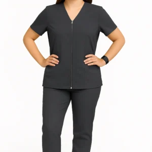 CONJUNTO ANTIFLUIDO GRIS OSCURO CON CIERRE