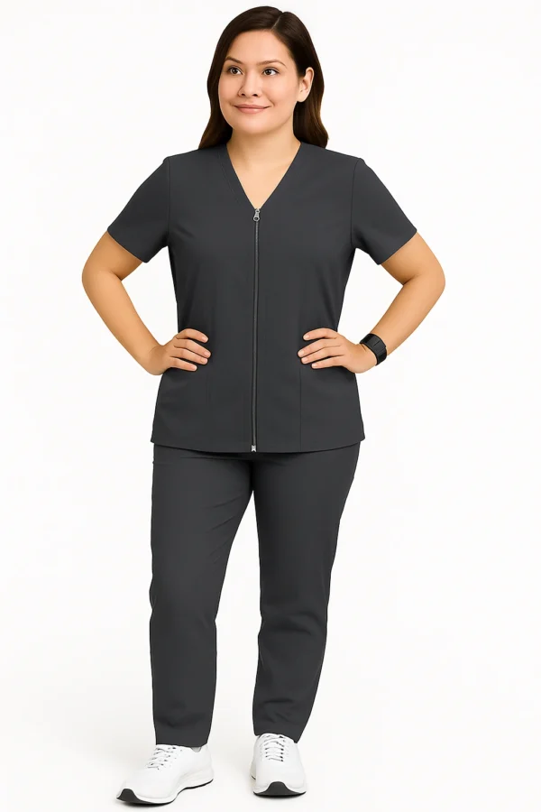 CONJUNTO ANTIFLUIDO GRIS OSCURO CON CIERRE